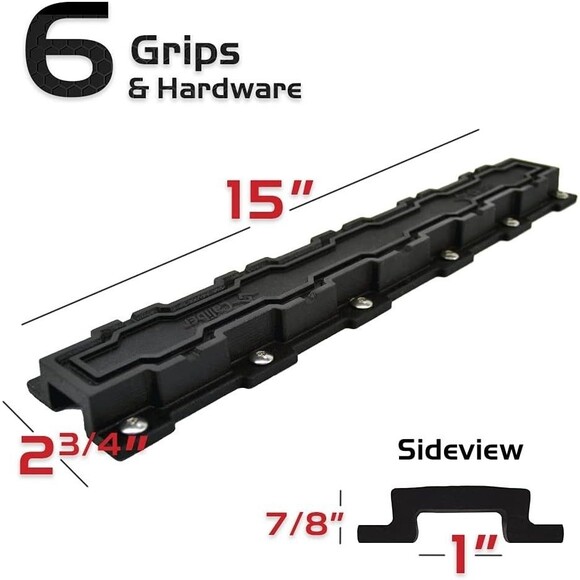 Caliber Grips 13200, Snowmobile Trailer Traction 6 piece 15" Kit Black - Picture 2 of 11